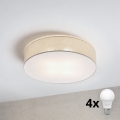 Brilagi - LED φωτιστικό οροφής SIRIJA 4xE27/60W/230V διάμ. 60 cm σε απόχρωση εκρού