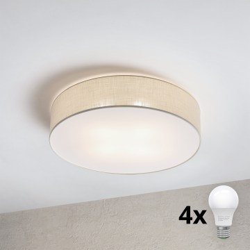 Brilagi - LED φωτιστικό οροφής SIRIJA 4xE27/60W/230V διάμ. 60 cm σε απόχρωση εκρού