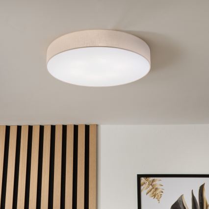 Brilagi - LED φωτιστικό οροφής SIRIJA 6xE27/15W/230V διάμ. 80 cm μπεζ