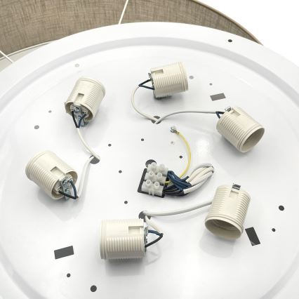 Brilagi - LED φωτιστικό οροφής SIRIJA 6xE27/15W/230V διάμ. 80 cm μπεζ