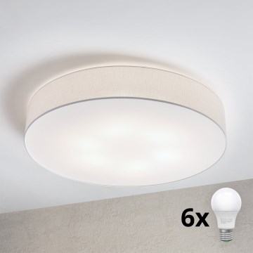 Brilagi - LED φωτιστικό οροφής SIRIJA 6xE27/60W/230V Ø 80 cm λευκό