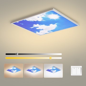 Brilagi - LED φωτιστικό οροφής SLIMFRAME LED/58W/230V 60x60 cm ασημί/μπλε