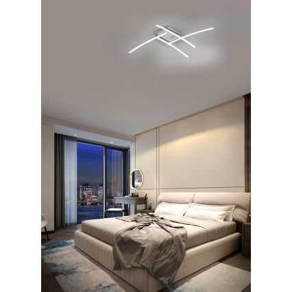 Brilagi - LED φωτιστικό οροφής STRIPES LED/32W/230V 69x69 cm ασημί