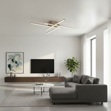 Brilagi - Φωτιστικό οροφής LED STRIPES LED/37W/230V 68x68 cm ασημί