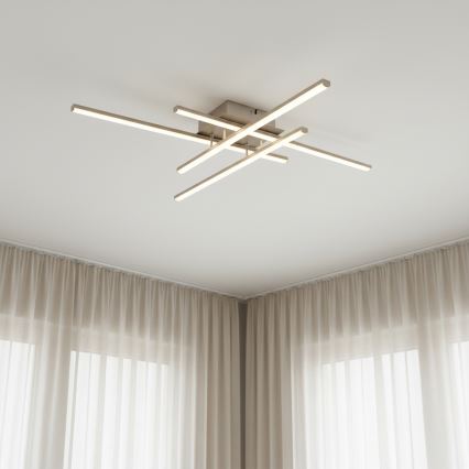 Brilagi - Φωτιστικό οροφής LED STRIPES LED/37W/230V 68x68 cm ασημί