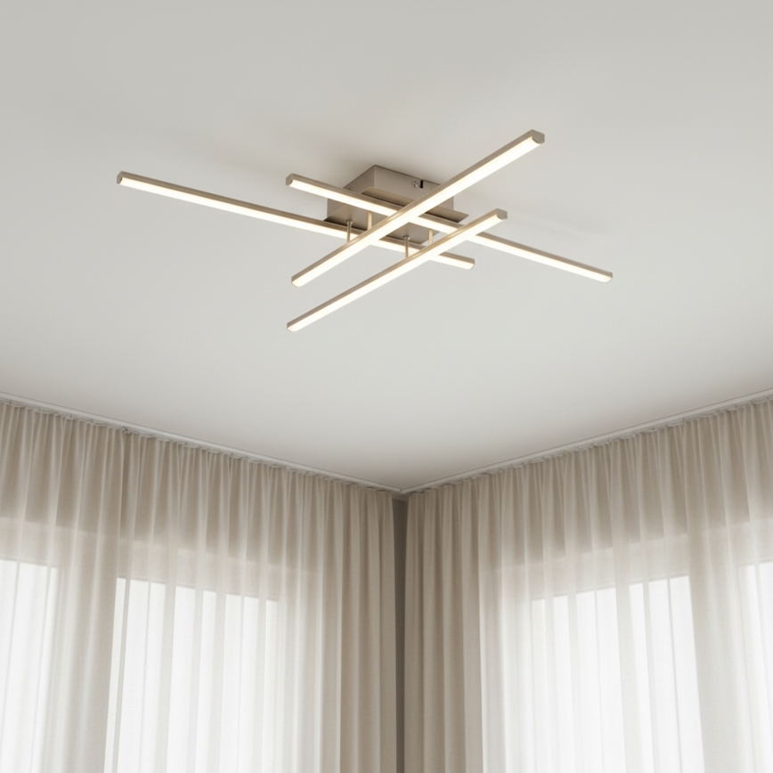 Brilagi - Φωτιστικό οροφής LED STRIPES LED/37W/230V 68x68 cm ασημί