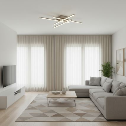 Brilagi - Φωτιστικό οροφής LED STRIPES LED/37W/230V 68x68 cm ασημί