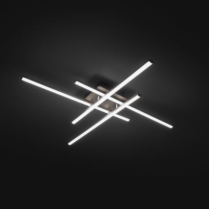 Brilagi - Φωτιστικό οροφής LED STRIPES LED/37W/230V 68x68 cm ασημί