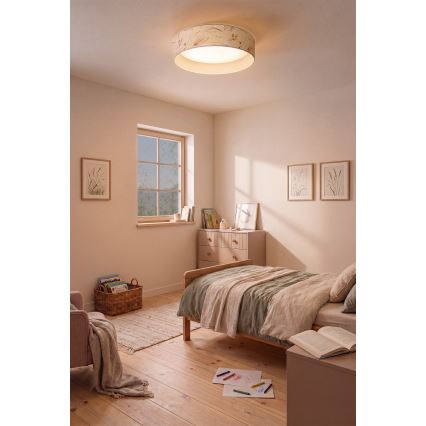 Brilagi - LED φωτιστικό οροφής VELVET SIMPLE LED/24W/230V 3000K διάμ. 45 cm λευκό/λουλούδια