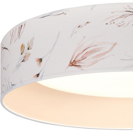 Brilagi - LED φωτιστικό οροφής VELVET SIMPLE LED/24W/230V 3000K διάμ. 45 cm λευκό/λουλούδια