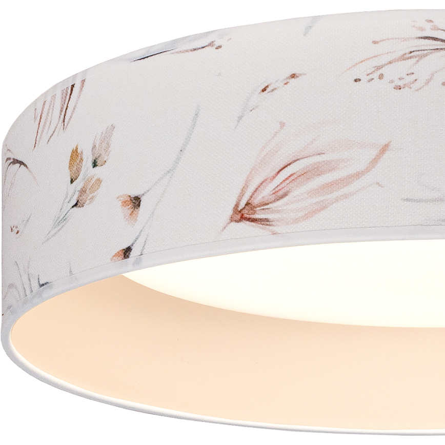 Brilagi - LED φωτιστικό οροφής VELVET SIMPLE LED/24W/230V 3000K διάμ. 45 cm λευκό/λουλούδια
