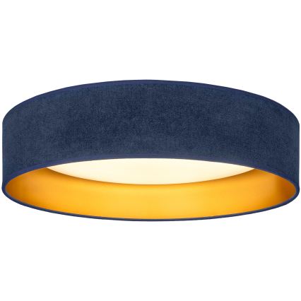 Brilagi - LED φωτιστικό οροφής VELVET SIMPLE LED/24W/230V 3000K διάμ. 45 cm μπλε/χρυσό