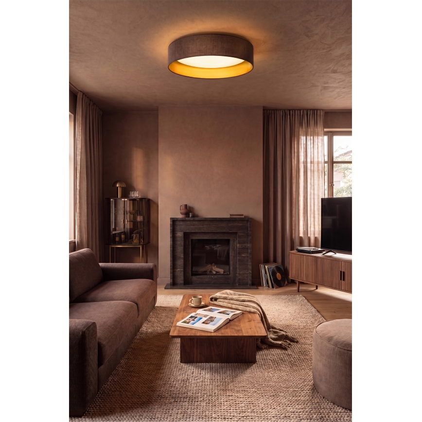 Brilagi - Φωτιστικό οροφής VELVET SIMPLE LED/24W/230V 3000K Ø 45 cm καφέ/χρυσό