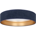 Brilagi - LED φωτιστικό οροφής VELVET SIMPLE LED/24W/230V 3000K διάμ. 45 cm μπλε/χρυσό