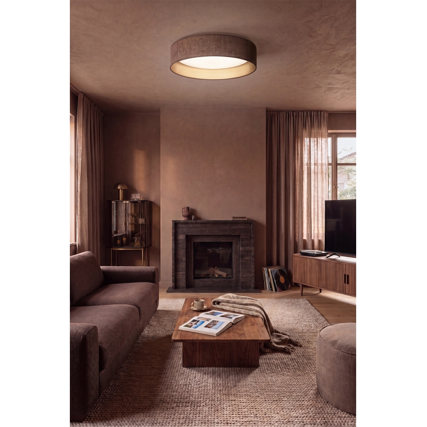 Brilagi - LED φωτιστικό οροφής VELVET SIMPLE LED/24W/230V 4000K Ø 45 cm καφέ/χρυσό