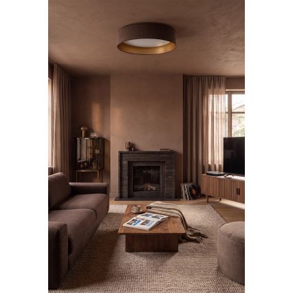 Brilagi - LED φωτιστικό οροφής VELVET SIMPLE LED/24W/230V 4000K Ø 45 cm καφέ/χρυσό