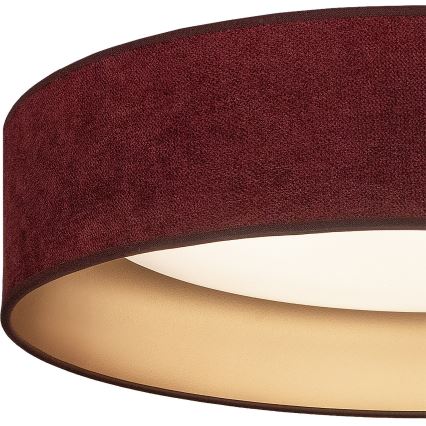 Brilagi - Φωτιστικό οροφής VELVET SIMPLE LED/24W/230V 4000K Ø 45 cm μπορντό/χρυσό