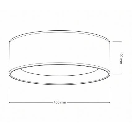 Brilagi - Φωτιστικό οροφής VELVET SIMPLE LED/24W/230V 4000K Ø 45 cm μπορντό/χρυσό