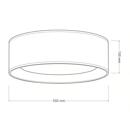 Brilagi - LED Φωτιστικό οροφής VELVET SIMPLE LED/36W/230V 3000K Ø 55 cm λευκό