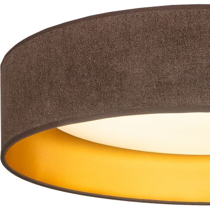 Brilagi - Φωτιστικό οροφής LED VELVET SIMPLE, 36W, 230V, 3000K, διάμ. 55 cm, καφέ/χρυσό
