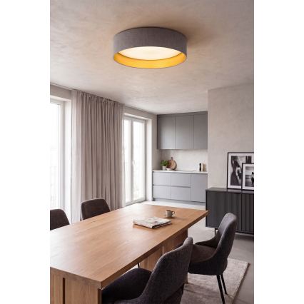 Brilagi - Φωτιστικό οροφής LED VELVET SIMPLE LED/36W/230V 3000K Ø 55 cm γκρι/χρυσό