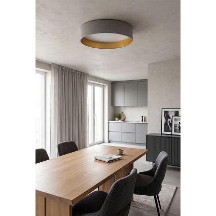 Brilagi - Φωτιστικό οροφής LED VELVET SIMPLE LED/36W/230V 3000K Ø 55 cm γκρι/χρυσό