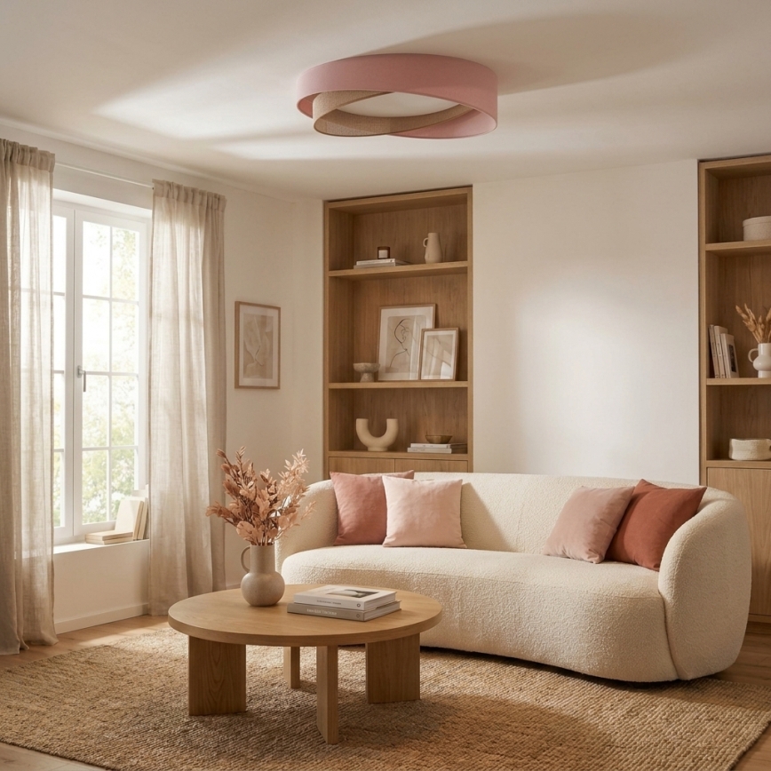 BRILAGI - LED Φωτιστικό οροφής VELVET TWIST LED/24W/230V 4000K Ø 55 cm ροζ/μπεζ