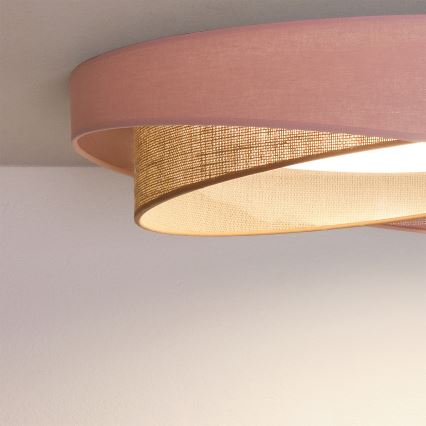 BRILAGI - LED Φωτιστικό οροφής VELVET TWIST LED/24W/230V 4000K Ø 55 cm ροζ/μπεζ