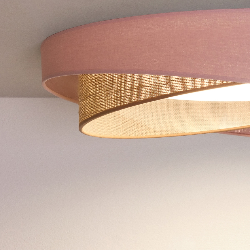 BRILAGI - LED Φωτιστικό οροφής VELVET TWIST LED/24W/230V 4000K Ø 55 cm ροζ/μπεζ