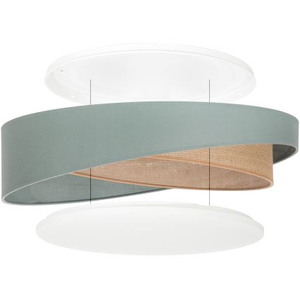BRILAGI - Φωτιστικό οροφής VELVET TWIST LED/24W/230V 4000K Ø 55 cm πράσινο/μπεζ