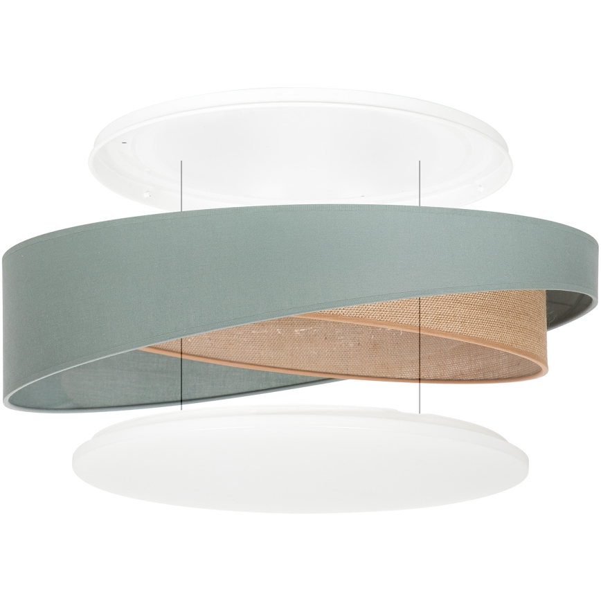 BRILAGI - Φωτιστικό οροφής VELVET TWIST LED/24W/230V 4000K Ø 55 cm πράσινο/μπεζ