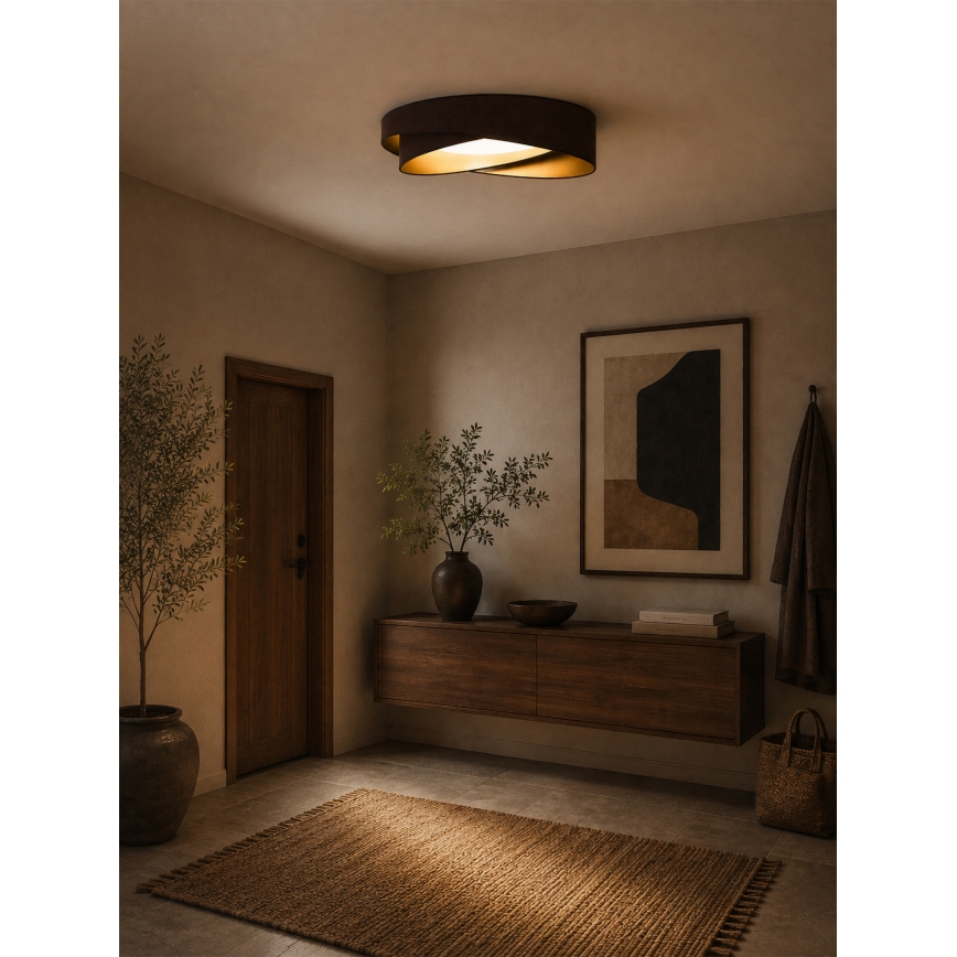 BRILAGI - LED φωτιστικό οροφής VELVET TWIST LED/24W/230V 4000K Ø 55 cm καφέ/χρυσό