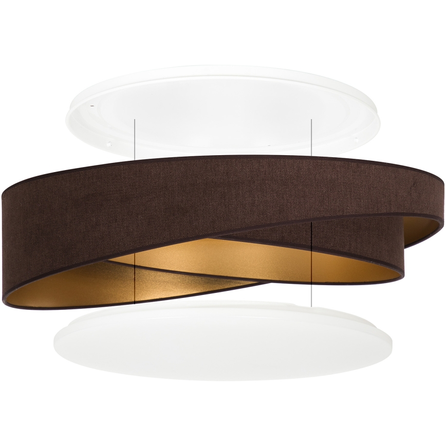 BRILAGI - LED φωτιστικό οροφής VELVET TWIST LED/24W/230V 4000K Ø 55 cm καφέ/χρυσό