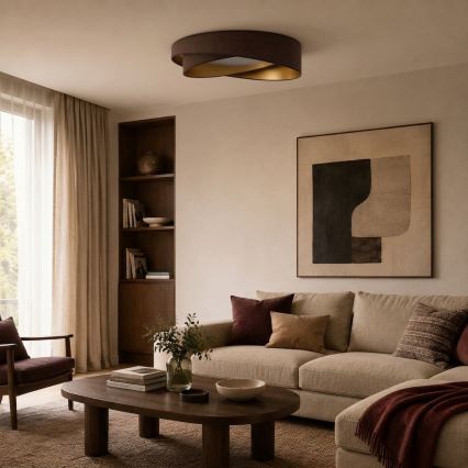 BRILAGI - LED Φωτιστικό οροφής VELVET TWIST LED/24W/230V 4000K Ø 55 cm καφέ/χρυσό