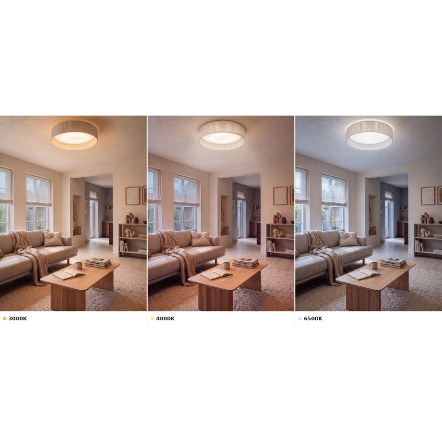 Brilagi - Φωτιστικό οροφής LED VELVET VARI LED/24W/230V 3000/4000/6500K Ø 45 cm κρεμ