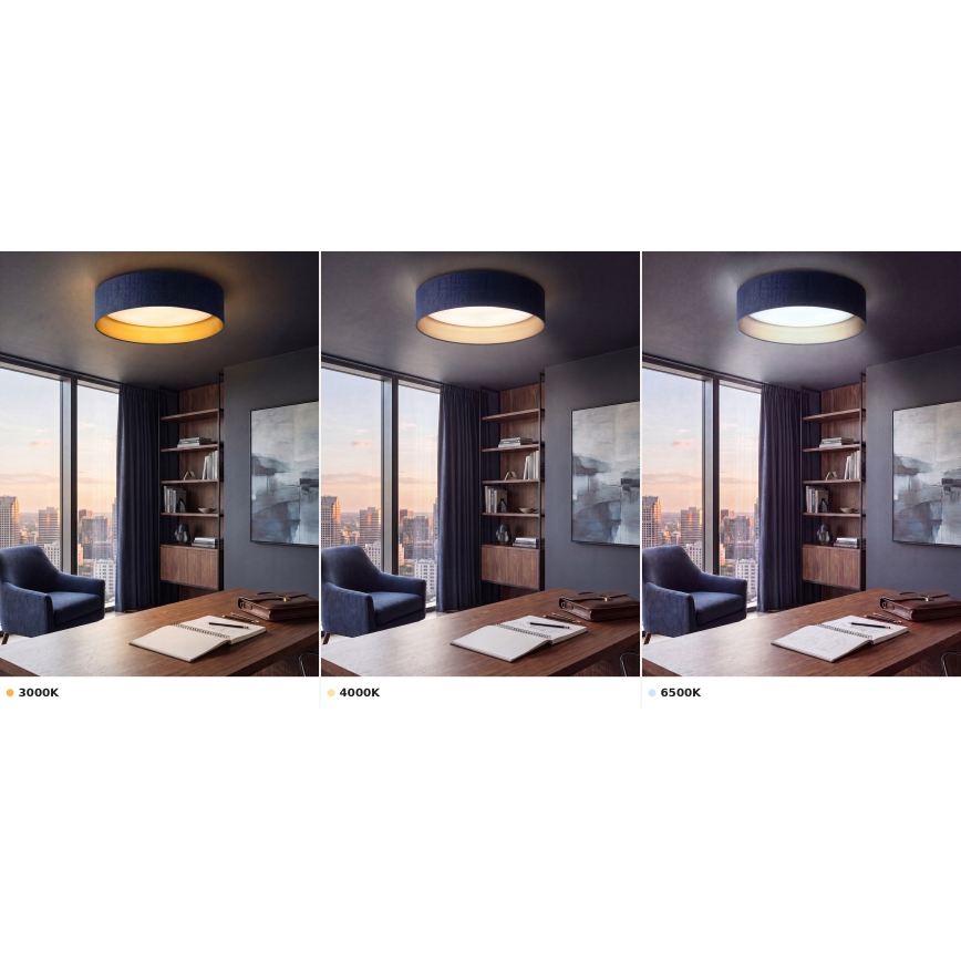 Brilagi - Φωτιστικό οροφής LED VELVET VARI LED/24W/230V 3000/4000/6500K Ø45 cm μπλε/χρυσό