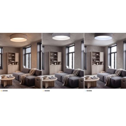 Brilagi - LED φωτιστικό οροφής VELVET VARI LED/24W/230V 3000/4000/6500K Ø 45 cm γκρι