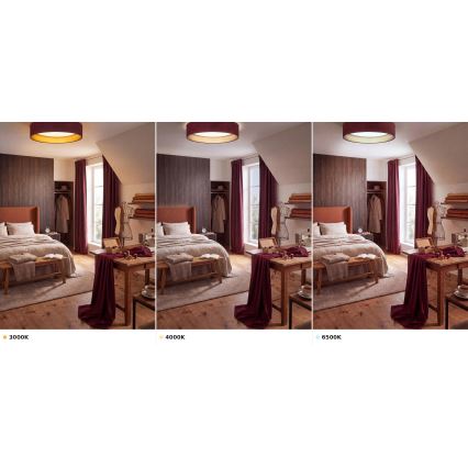 Brilagi - LED φωτιστικό οροφής VELVET VARI LED/24W/230V 3000/4000/6500K διάμ. 45 cm βυσσινί/χρυσό