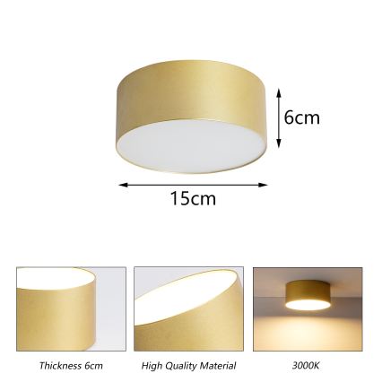 BRILAGI - LED φωτιστικό οροφής μπάνιου FORIS LED/20W/230V διάμ. 15 cm χρυσό IP44