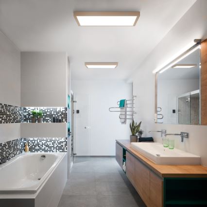 Brilagi - LED φωτιστικό οροφής για μπάνιο FRAME LED/50W/230V 60x60 cm IP44 μπεζ