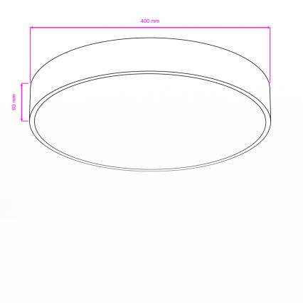 Brilagi - LED φωτιστικό οροφής μπάνιου POOL LED/36W/230V 3000/4000/5500K διάμ. 40 εκ. IP54 μπρονζέ