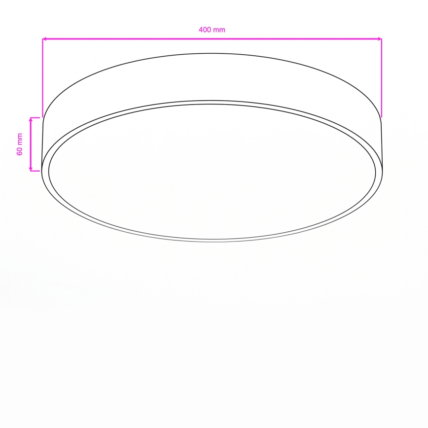 Brilagi - LED φωτιστικό οροφής μπάνιου POOL LED/36W/230V 3000/4000/5500K διάμ. 40 εκ. IP54 μπρονζέ