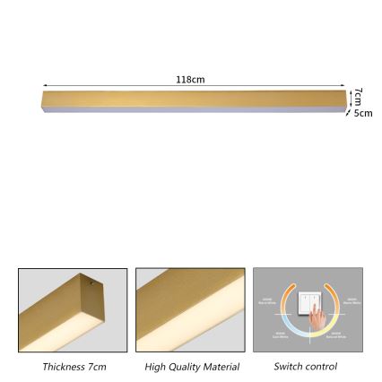 Brilagi - LED φωτιστικό οροφής μπάνιου SLEEKLINE LED/40W/230V 3000/4500/6000K χρυσό IP44