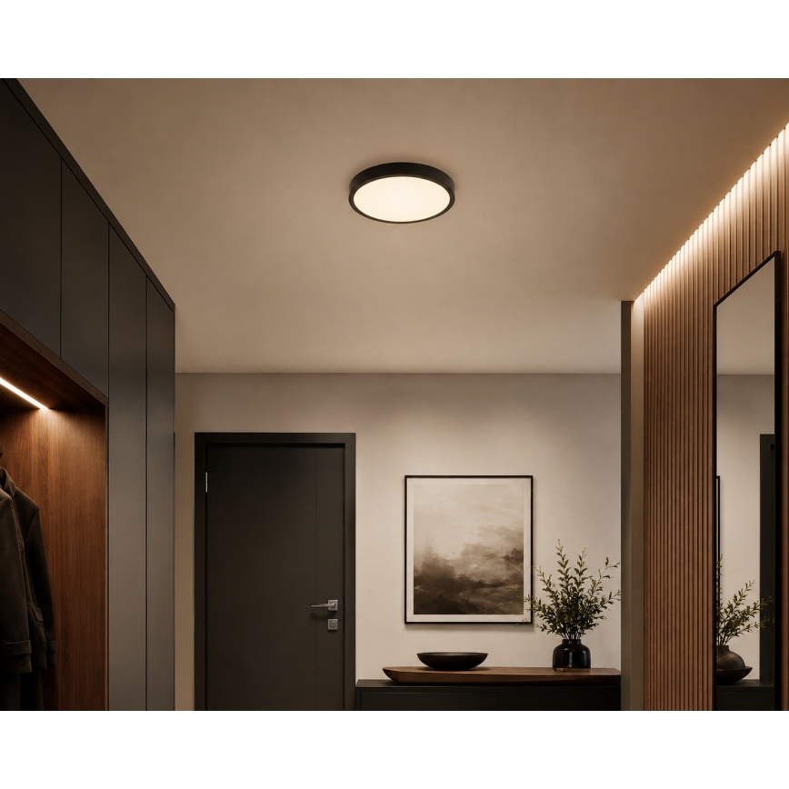 BRILAGI - Φωτιστικό οροφής LED για μπάνιο ZENNA LED/18W/230V Ø 29,5 εκ. IP44 μαύρο