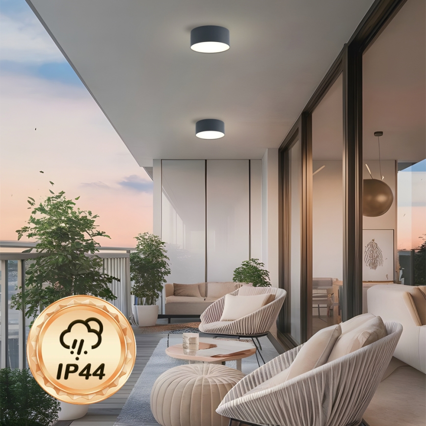 BRILAGI - LED Εξωτερικό φωτιστικό οροφής FORIS LED/20W/230V Ø 15 cm ανθρακί IP44