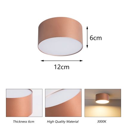BRILAGI - LED Φωτιστικό οροφής μπάνιου FORIS LED/14W/230V Ø 12 cm μπρονζέ IP44