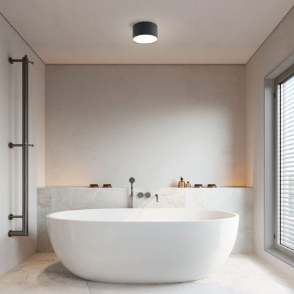 Brilagi - LED φωτιστικό οροφής μπάνιου FORIS LED/9W/230V διάμ. 9 εκ. μαύρο IP44