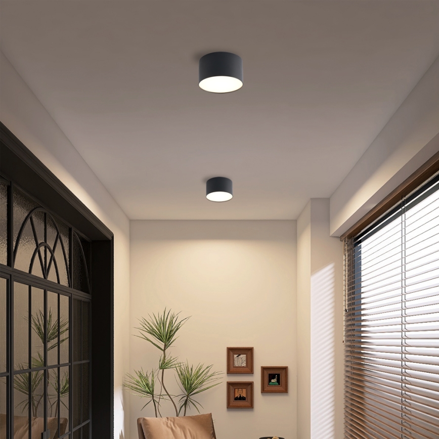 Brilagi - LED φωτιστικό οροφής μπάνιου FORIS LED/9W/230V διάμ. 9 εκ. μαύρο IP44