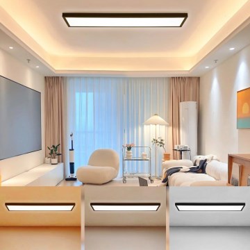 Brilagi - LED Φωτιστικό οροφής μπάνιου FRAME LED/50W/230V 120x30 cm 3000/4000/6000K IP44 μαύρο