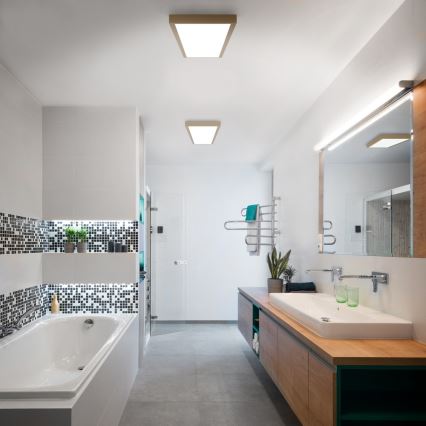 Brilagi - Φωτιστικό οροφής μπάνιου LED FRAME LED/50W/230V 120x30 cm IP44 μπεζ